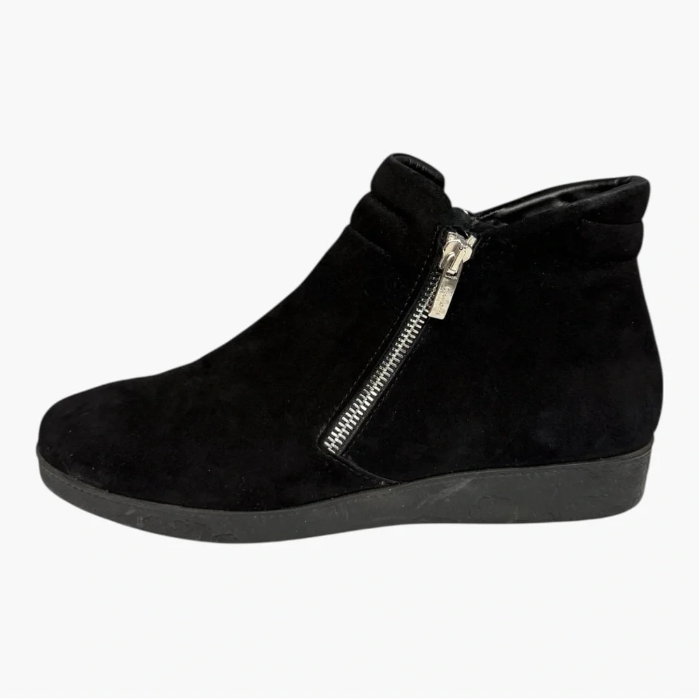 BeautiFeel Black Suede Ankle Boots Brie 1097 Size EU 38 US 7.5/8.0 Casual Winter